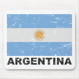Argentinische Vintage-Flagge Mousepad