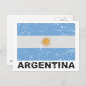 Argentinische Vintage Flagge Postkarte (Vorne/Hinten)