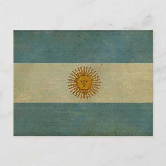 Argentinische Vintage Retropolis-Flagge Postkarte (Vorderseite)