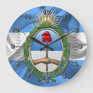 Argentinische Wappen Große Wanduhr