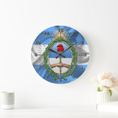 Argentinische Wappen Große Wanduhr (Zuhause)