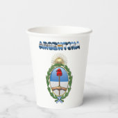 Argentinische Wappen-Papiertücher Pappbecher (Rückseite)