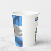 Argentinische Wappen-Papiertücher Pappbecher (Links)