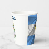 Argentinische Wappen-Papiertücher Pappbecher (Rechts)