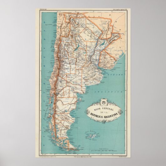 Argentinischer Atlas Poster (Vorne)