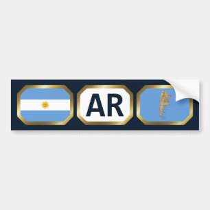 Argentinischer Autoaufkleber für die Flaggenkarte