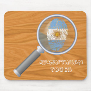 Argentinischer Berührungs-Fingerabdruck-Flagge Mousepad