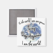 Argentinischer Dogo Welt 2 Magnet (Vorderseite/Rückseite)