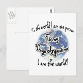 Argentinischer Dogo Welt 2 Postkarte (Vorne/Hinten)
