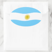 Argentinischer Flaggenaufkleber Ovaler Aufkleber (Tasche)