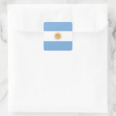 Argentinischer Flaggenaufkleber Quadratischer Aufkleber (Tasche)