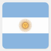 Argentinischer Flaggenaufkleber Quadratischer Aufkleber (Vorderseite)