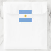Argentinischer Flaggenaufkleber Quadratischer Aufkleber (Tasche)