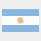 Argentinischer Flaggenaufkleber Rechteckiger Aufkleber (Vorderseite)