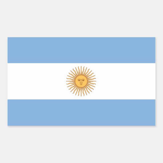 Argentinischer Flaggenaufkleber Rechteckiger Aufkleber (Vorderseite)