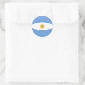 Argentinischer Flaggenaufkleber Runder Aufkleber (Tasche)