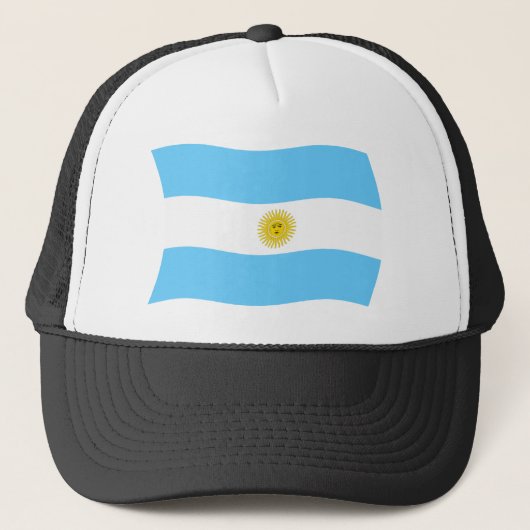 Argentinischer Flaggenhut Truckerkappe (Vorderseite)