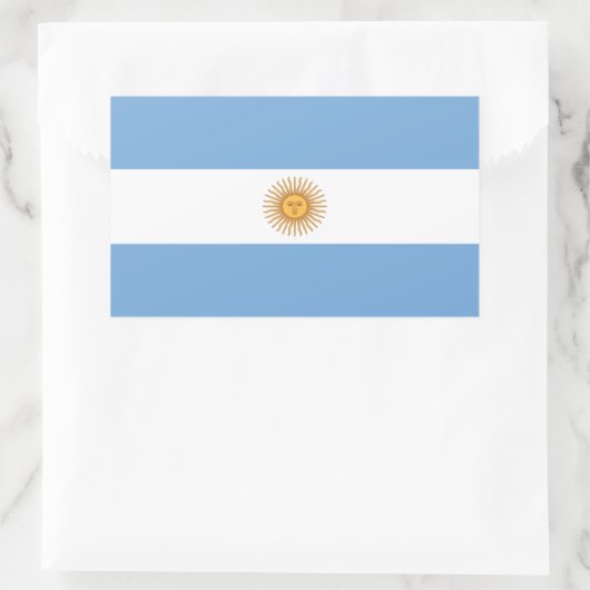 Argentinischer Flaggenrechteck Rechteckiger Aufkleber (Tasche)