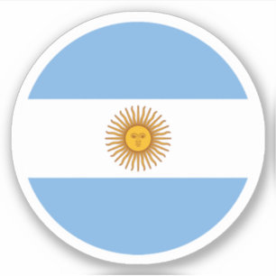 Argentinischer Flaggenrundkleber Aufkleber