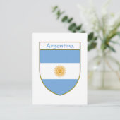Argentinischer Flaggenschild Postkarte (Stehend Vorderseite)