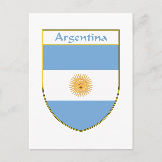 Argentinischer Flaggenschild Postkarte (Vorderseite)