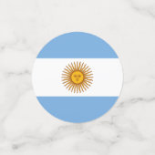 Argentinischer Flaggentisch Confetti Konfetti (Klein Vorderseite)