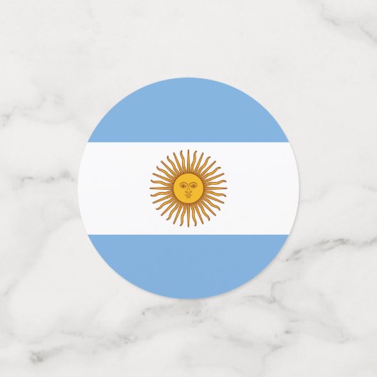 Argentinischer Flaggentisch Confetti Konfetti (Klein Vorderseite)
