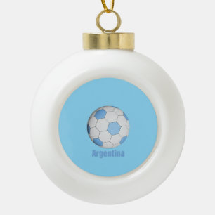 Argentinischer Fußball  Keramik Kugel-Ornament