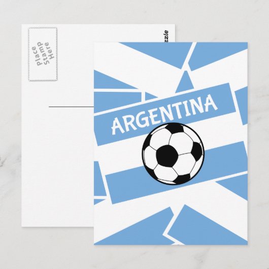 Argentinischer Fußball Postkarte (Vorne/Hinten)
