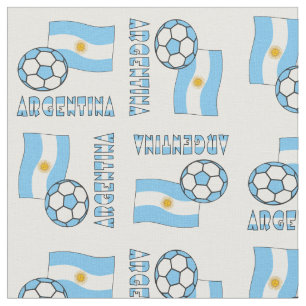 Argentinischer Fußball und Flagge Stoff