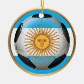 Argentinischer Fußballball Keramikornament (Vorne)