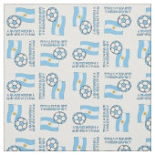 Argentinischer Fußballball und Flagge Stoff (Muster)