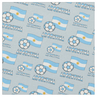 Argentinischer Fußballball und Flagge Stoff