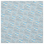 Argentinischer Fußballball und Flagge Stoff (Muster)