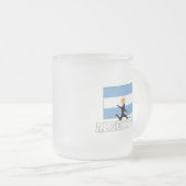 Argentinischer Fußballnationalmannschaftsglas Mattglastasse (VorderseiteRechts)