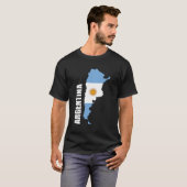 Argentinischer Kartenfahne T-Shirt (Vorne ganz)