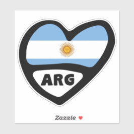 Argentinischer Ländercode Flaggenschwerpunkt ARG Aufkleber