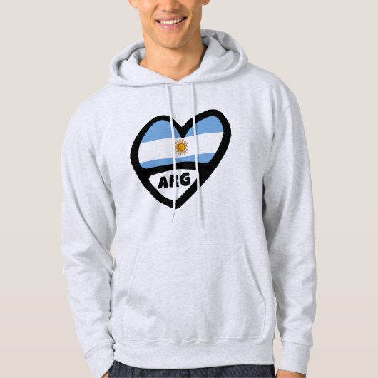 Argentinischer Ländercode Flaggenschwerpunkt ARG Hoodie (Vorderseite)