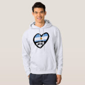 Argentinischer Ländercode Flaggenschwerpunkt ARG Hoodie (Vorne ganz)
