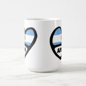 Argentinischer Ländercode Flaggenschwerpunkt ARG Kaffeetasse (Mittel)
