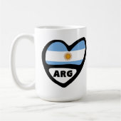 Argentinischer Ländercode Flaggenschwerpunkt ARG Kaffeetasse (Links)