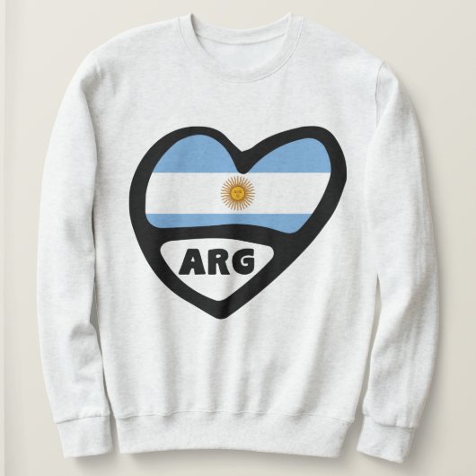 Argentinischer Ländercode Flaggenschwerpunkt ARG Sweatshirt (Design vorne)