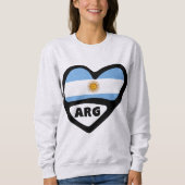 Argentinischer Ländercode Flaggenschwerpunkt ARG Sweatshirt (Vorderseite)