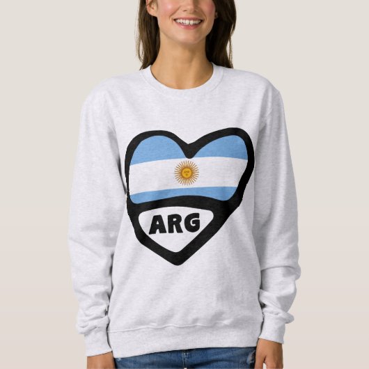 Argentinischer Ländercode Flaggenschwerpunkt ARG Sweatshirt (Vorderseite)