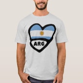 Argentinischer Ländercode Flaggenschwerpunkt ARG T-Shirt (Vorderseite)