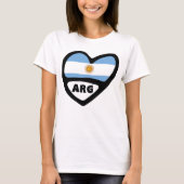 Argentinischer Ländercode Flaggenschwerpunkt ARG T-Shirt (Vorderseite)