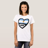 Argentinischer Ländercode Flaggenschwerpunkt ARG T-Shirt (Vorne ganz)