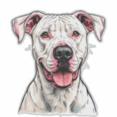 Argentinischer Mastiff Aufkleber (Vorderseite)