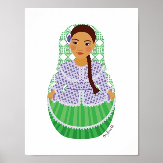 Argentinischer Matrjoschka-Plakat Poster (Vorne)