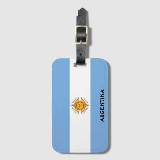 Argentinischer Nationalflagge Patriotisch Gepäckanhänger (Vorderseite Vertikal)